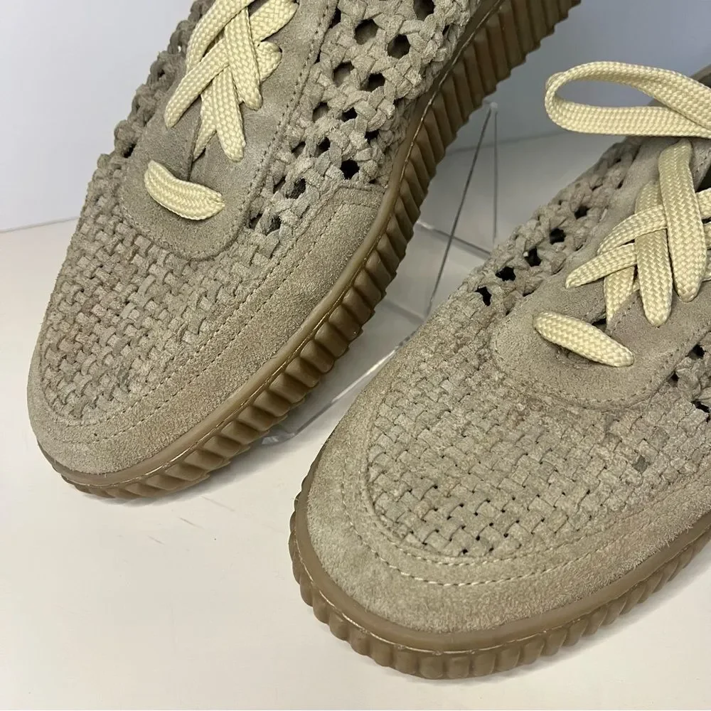 Free People Wimberley Woven Soft Suede Sneaker‎ Moonrock 11 NIB